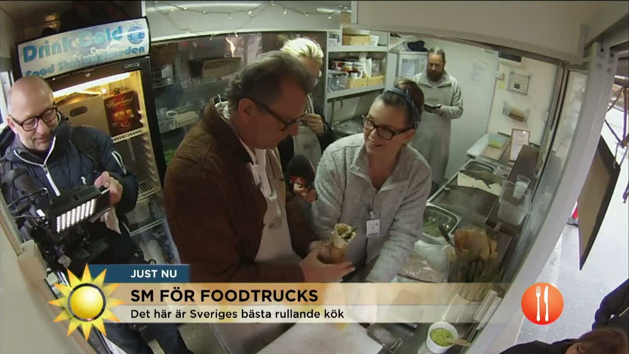 "Ge Soraya en extra sparris" - Jenny & Steffo lagar mat i en food-truck - Nyhetsmorgon (TV4)