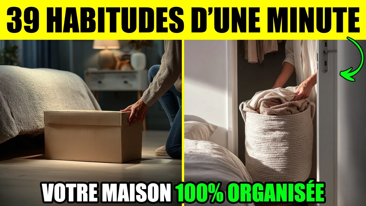 MINIMALISME : 39 habitudes D’UNE MINUTE pour une maison PROPRE et ORGANISÉE (commencez AUJOURD’HUI)