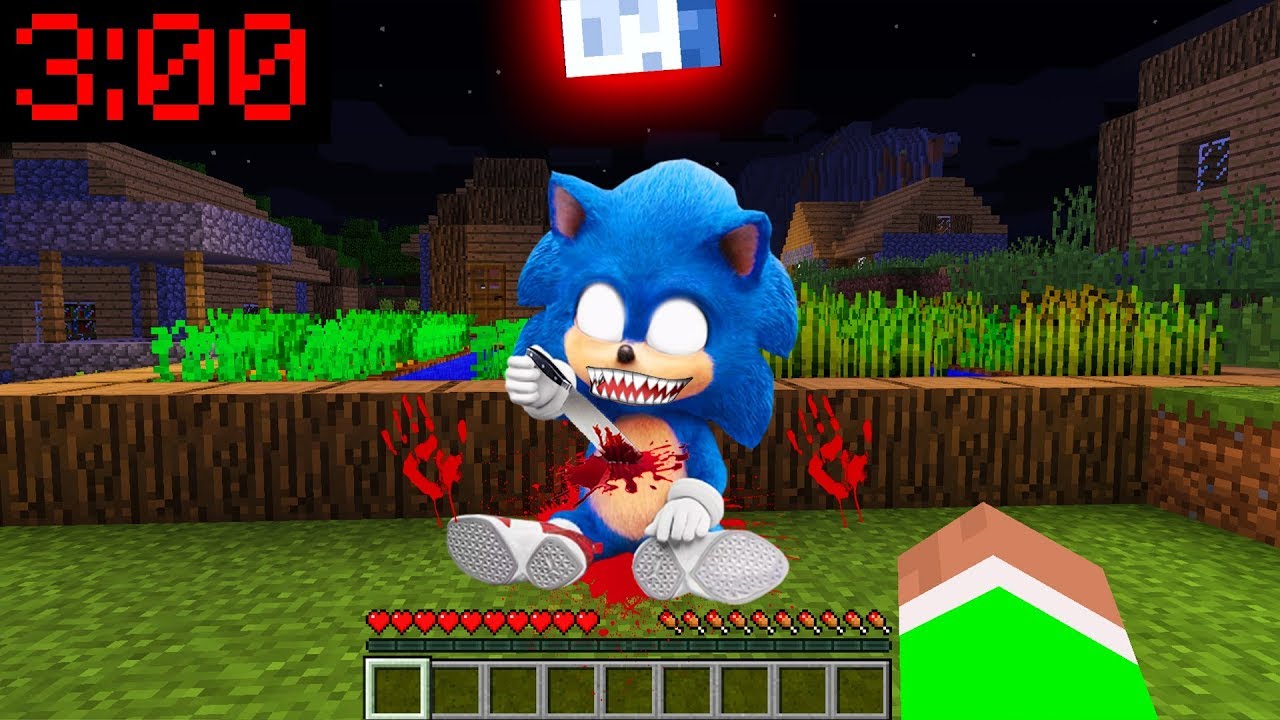 Minecraft PE : WHAT HAPPENED TO BABY SONIC at 3:00AM