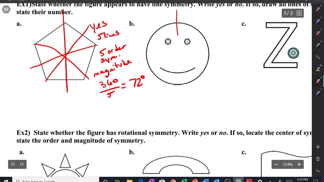 9-5 Symmetry in Geometric Shapes - YouTube 9-5 Symmetry in Geometric Shapes - YouTube