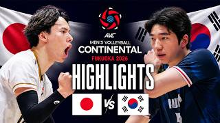 Japan 🇯🇵 vs Korea 🇰🇷 | Semi Final Highlights | AVC Men's Continental Championship 2026