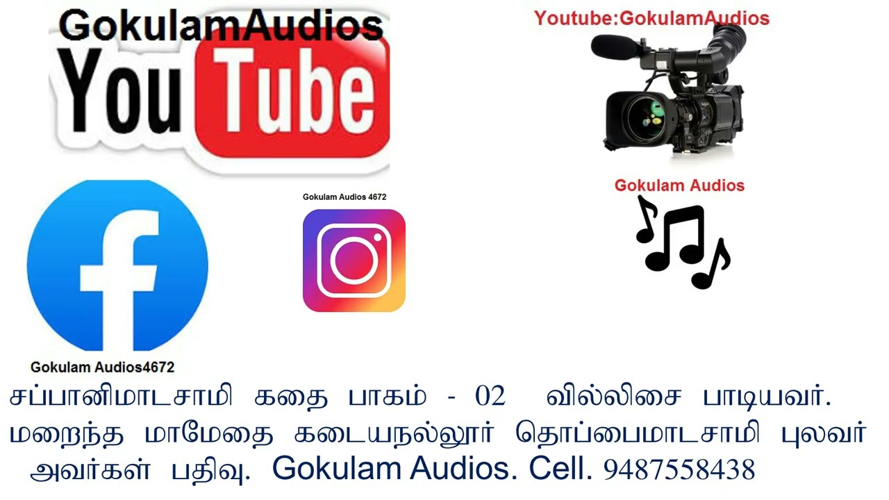 வெங்கடாசலபுரம் சப்பாணி மாடசாமி கதை பாகம். 02 பதிவு. Gokulam Audios cell. 9487558438