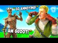 GROOT VOICE TROLLING in FORNITE! (Fortnite Challenge)