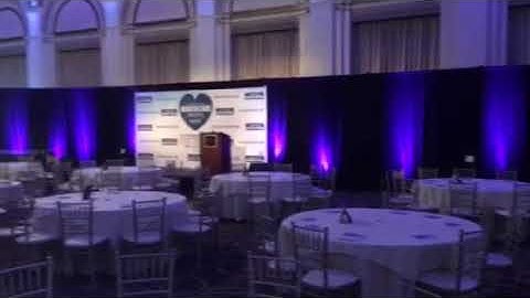 Audio visual set up with Pipe & Drape & 1 projection Screen