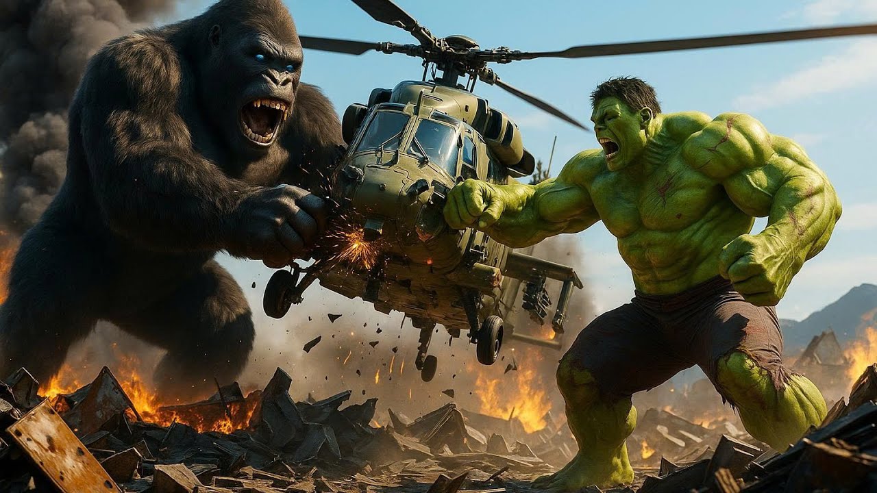 King Kong and Hulk vs Human Army | Skull Island War Begins – Phase 1 (Full Battle)