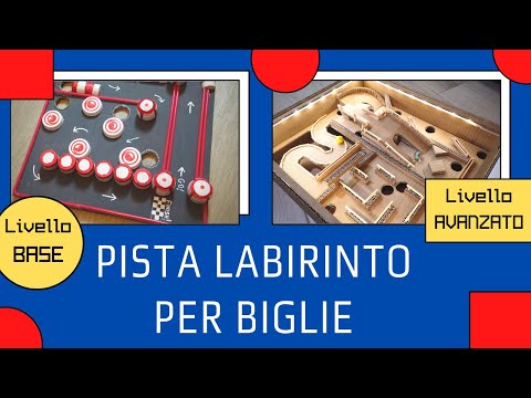 Pista labirinto per biglie FAI DA TE in cartone