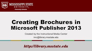 Creating Brochures in Publisher 2013