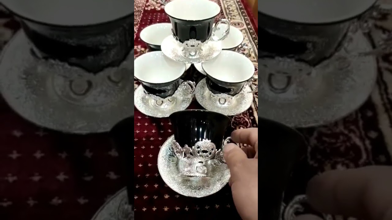 German silver tea set available😍 fine bone china