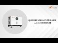 LUX-X-48050LG01 48V Lithium LiFePO4 Battery Installation Tutorial Video