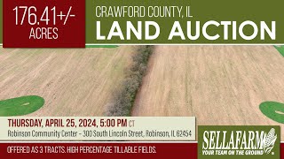 Crawford Co., IL Farmland Auction - 176.41+/- Acres 4K Drone - The Henderson Property - Seller