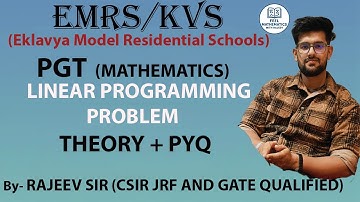 EMRS 2025 Mathematics | LINEAR PROGRAMMING PROBLEM (LPP) | THEORY+MCQ | Feel Mathematics with Rajeev