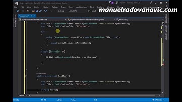 C# 6.0 Tutorial - Advanced - 47. Asynchronous Read And Write Into The Text File