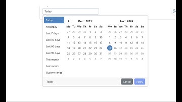 custom calendar , daterangepicker, Angular tutorial