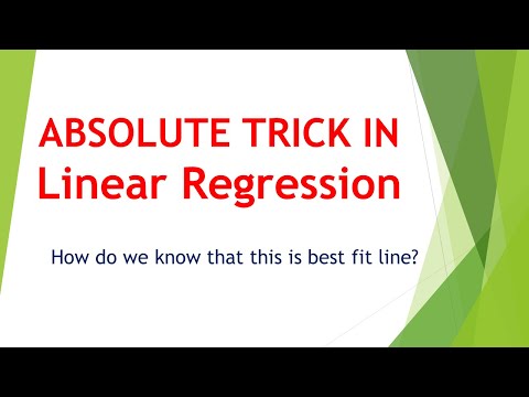 Absolute Trick in Linear Regression | Method of Finding Best Fit Line