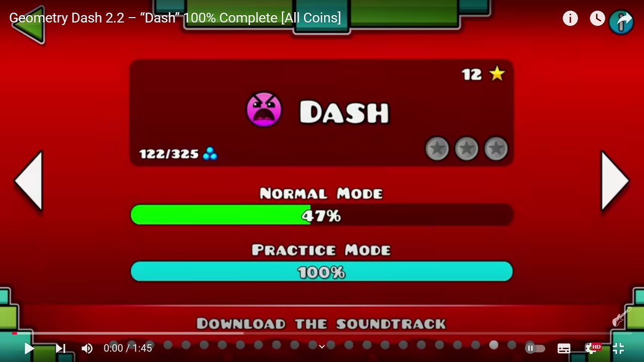Geometry Dash - Dash 100 % - YouTube