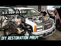 OBS Chevy/GMC Front Clip Removal & 632ci Big Block First Mock Up! (Uncle George 1993 Suburban Build)