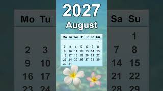 August 2027 Calendar