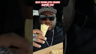 Taste Testing little Caesars jalapeños  stix! #shorts