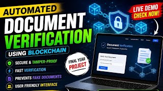 Blockchain Based Document Verification System 🔐