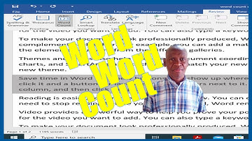 How to do word count in word
