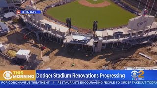 Dodger Stadium Continues With Renovations With Opening Day Delayed