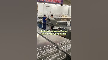 Aluminum Solid Panel Facade Cladding, Foaming Process after Grooving #aluminium #façade #aluminum