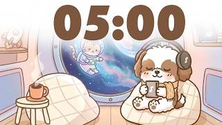 5 Minute Timer 🛸 Chill Lofi Shizu | Focus & Study Timer