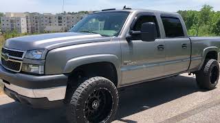2006 Chevy Silverado 2500 Duramax walk around 20x12 and 33s