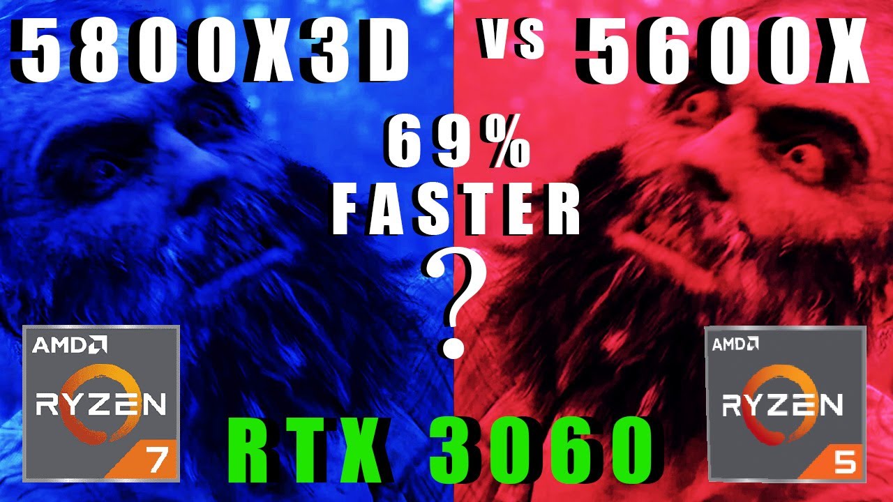 その他 Ryzen5 5800x3d 5800X3D vs 5600x fps comparison with RTX 3060 12GB, Ray tracing on