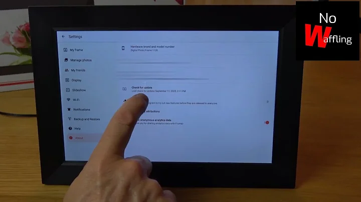 How to Check for UPDATES on Frameo Digital Picture Frame 112k - Beginners guide
