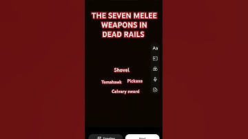 THE SEVEN MELEE WEAPONS IN DEAD RAILS