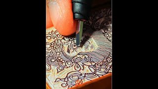 I carved the Heavenly King mural from Fohai Temple onto a small stone