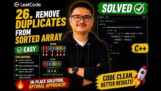 🔥 LeetCode 26 – Remove Duplicates from Sorted Array | C++ Solution