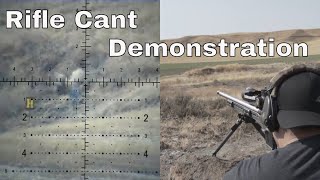 Rifle cant effect demonstration. Filmed through the scope with Triggercam