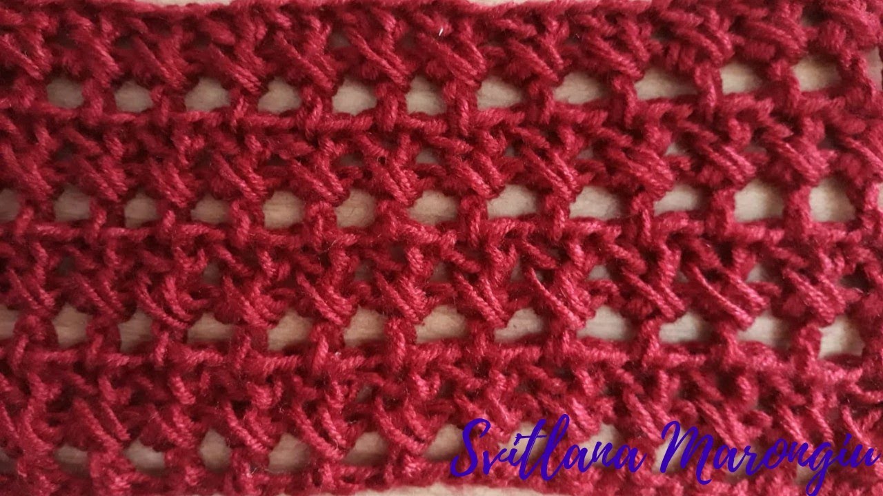 Tutorial Uncinetto : Punto a rete con le maglie incrocciate all'uncinetto