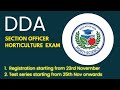 Big Announcement for DDA SO Aspirants! @ Horti-Science