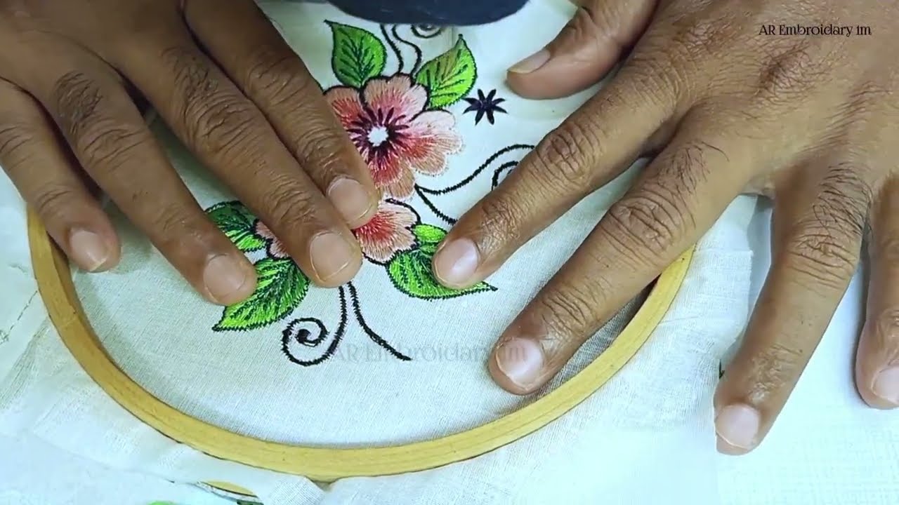Multy colour combination good Embroidary flower work #EMBROIDARY #arembroidary1m 