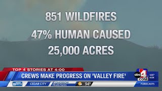 Crews Make Progress on Valley Fire