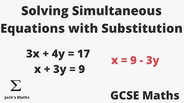 Solving Simultaneous Equations with Substitution | GCSE Maths