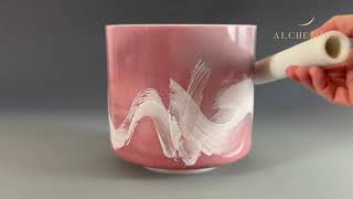 Rhodochrosite Alchemy™ Crystal Tones® Quartz Singing Bowl 8" G+15