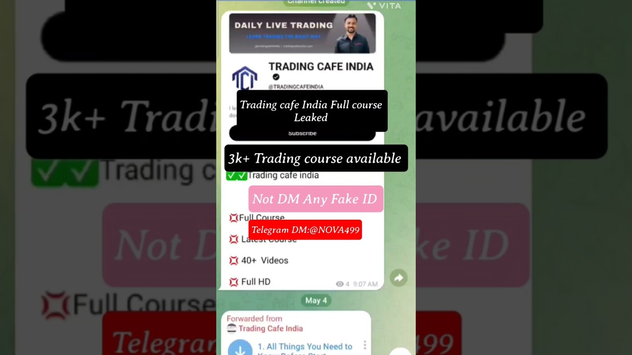 Trading cafe India full course leaked | indian market course full access 
