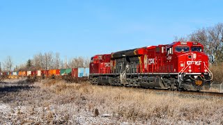 RARE! Quadruple + all CPKC power! CP 7541 leads CP Stack train Eastbound at Edworthy Park