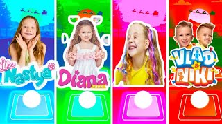 Like Nastya - Diana And Roma - Nastia - Vlad And niki - Tiles Hop funny video - Edm Rush Gameplay screenshot 2