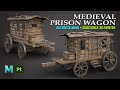 Medieval prison wagon  autodesk maya  substance 3d painter