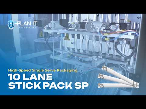10-Lane Stick Pack Machine with Auger | High-Speed Packaging Up to 700 PPM