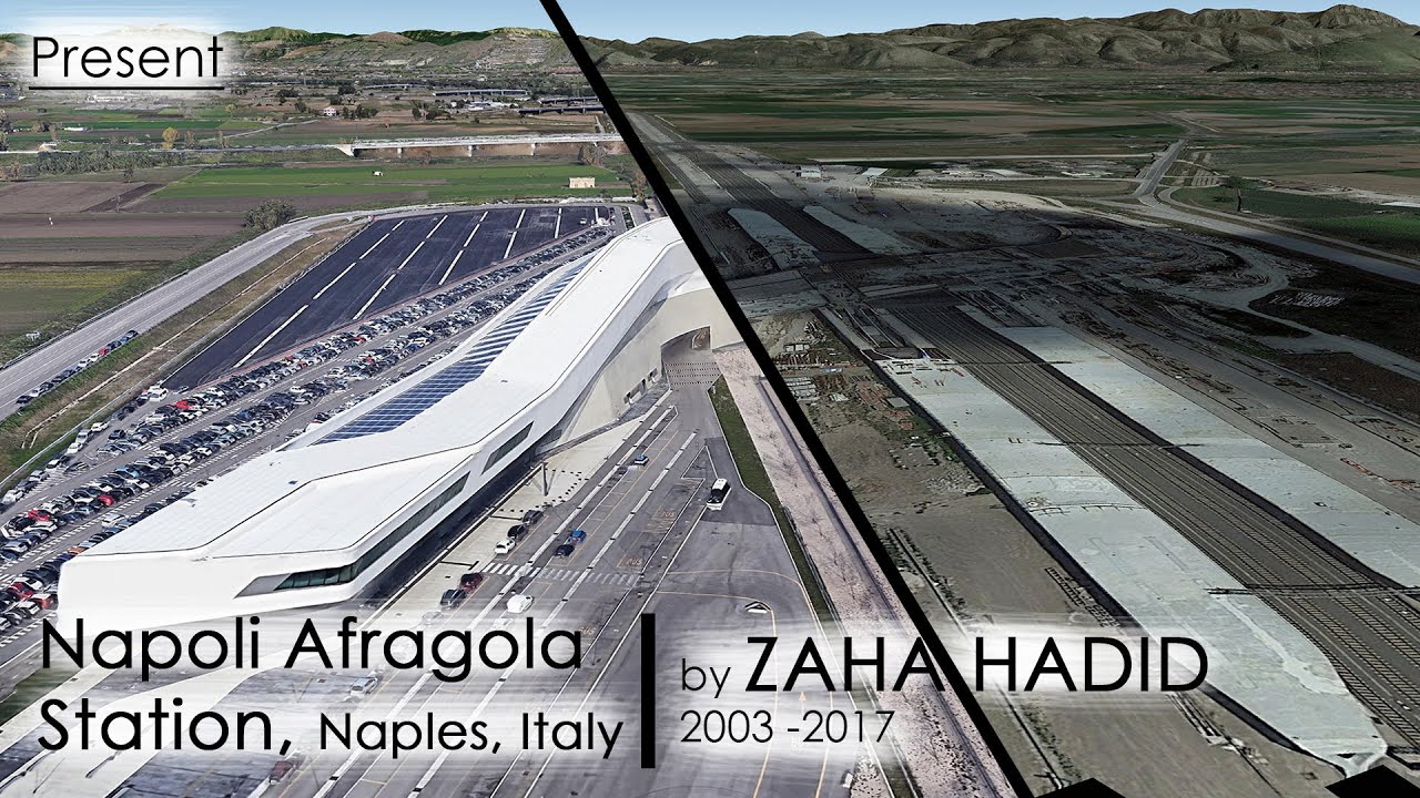 Google Earth Walk Through of Napoli Afragola railway station/by ZAHA HADID/2003-2017/Naples, italy