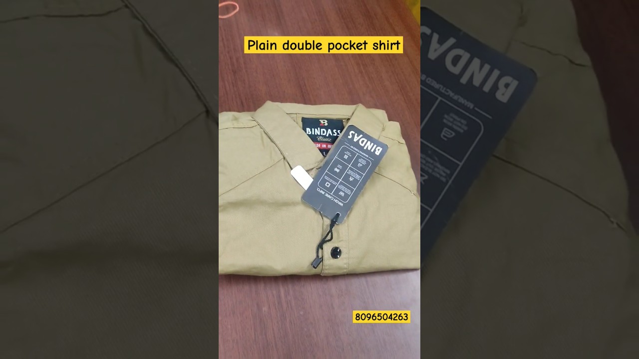 Plain Brown Double pocket shirt For Men's | Mensshirt 