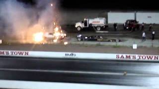 Rocket car burns car.MPG