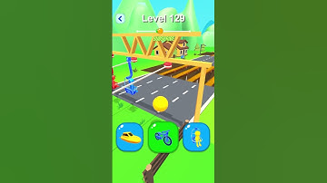 Shape-Shifting 🚙🚁🛵 Race | Gameplay Level - 129 | Hyper Casual Mobile📱 App | Android,iOS - NEW UPDATE