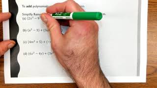 Adding & Subtracting Polynomials, Part 1